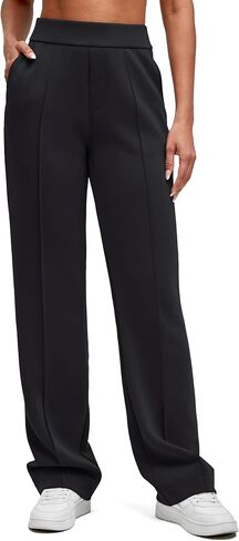 G4Free Smoofit Modal Soft Straight Leg Sweatpants for Women Elastic High Waist Casual Lounge Dress Pants with Pockets in Saudi Arabia