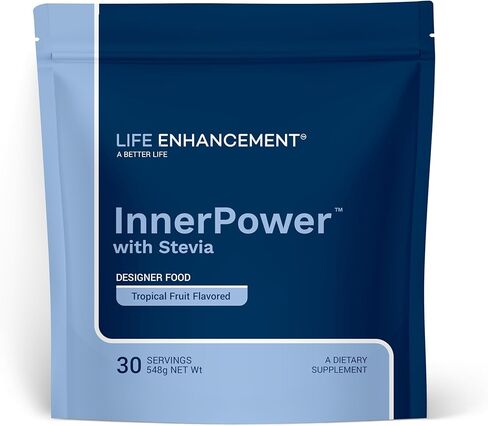 Life Enhancement InnerPower with Stevia |Amino Acids, B Vitamins, Choline, Folate, Minerals, and More | 30 Servings in Kuwait