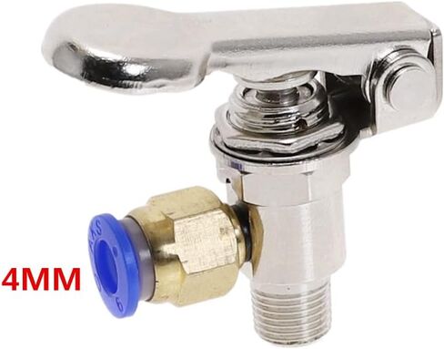 Air Valve, Toggle Switch 3 Way M5 Female 1/8"" Male Thread Button Switchs TV-3P Pneumatic Mechanical Exhaust Valves Fiittings in Saudi Arabia