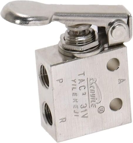 Air Valve, Mechanical Toggle Switchs, TAC2-31V 1/8" Thread 2 Position 3 Way Spring Return Lever Pneumatic Switch Valves Fittings in Saudi Arabia