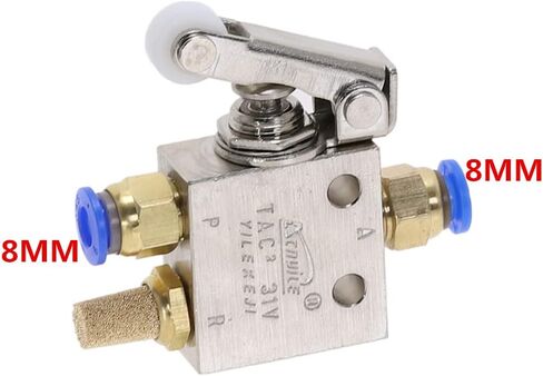 Air Valve, Toggle Switch, TAC2-31P 2 Position 3 Way Roller Lever Mechanical Pneumatic Exhaust Valves 1/8"" Female Thread Fittings in Saudi Arabia