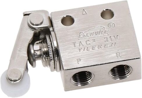 Air Valve, Toggle Switch, TAC2-31P 2 Position 3 Way Roller Lever Mechanical Pneumatic Exhaust Valves 1/8"" Female Thread Fittings in Saudi Arabia