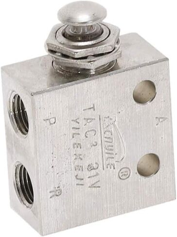 Air Valve, Toggle Switch, TAC2-31P 1/8"" Male Thread 2 Position 3 Way Metal Push Button Switchs Mechanical Pneumatic Exhaust Valves Fittings in Saudi Arabia