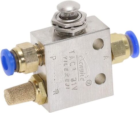 Air Valve, Toggle Switch, TAC2-31P 1/8"" Male Thread 2 Position 3 Way Metal Push Button Switchs Mechanical Pneumatic Exhaust Valves Fittings in Saudi Arabia