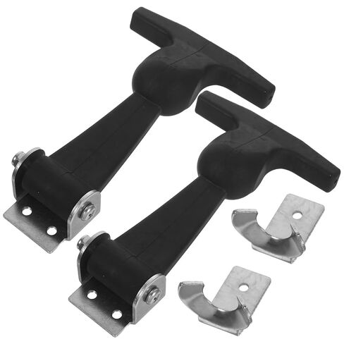 Holibanna 2pcs 304 Stainless Steel T-Handle Locking Latch Adjustable Draw Latches for Industrial Equipment Tool Box Vehicle Engine Hood Quick Release in Kuwait