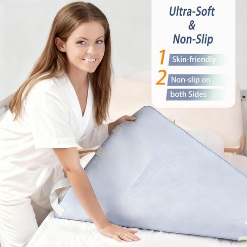 Positioning Bed Pads for Elderly Adults with 8 Handles 34"x52" 1 Pack & 2 Pack Bundle -Reusable Draw Sheet with Handles,Washable Waterproof Incontinence Under Pads for Transferring,Pulling in Saudi Arabia