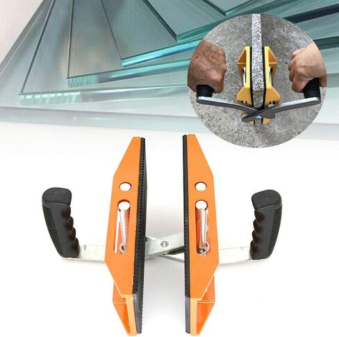 مشابك حمل حجرية مزدوجة اليد، أدوات رفع جرانيت مقاس 1.77 بوصة، مشبك رفع للصفائح المعدنية، لنقل الألواح الزجاجية/الصفائح المعدنية/جزيرة الجرانيت/سطح العمل in Kuwait