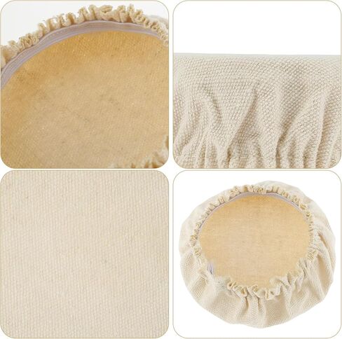 6Pcs Sourdough Starter Jar Covers 7.6cm to 10.1cm Elastic Cloth Sourdough Fermentation Jar Lid Reusable Compact Jar Cover Breathable Multipurpose Cloth Jar Lid for Glass Jar in Saudi Arabia