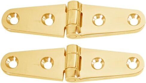 S-0604BC - Aftermarket Replacement Strap Hinge - Polished Brass - 4 Inch X 1 Inch - Pair Compatible with Whitecap in Saudi Arabia