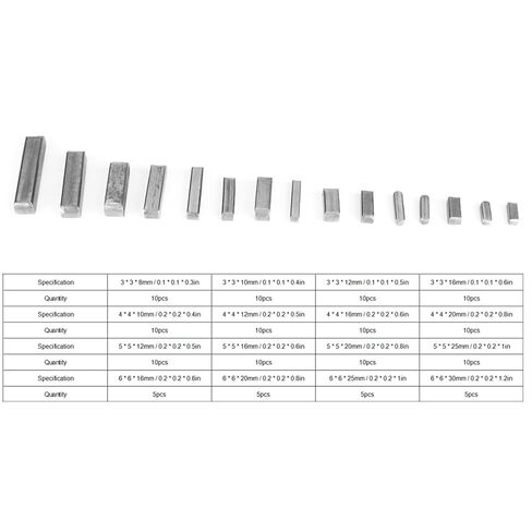 140PCS Professional Parallel Drive Shaft Key Round Ended Key in Saudi Arabia