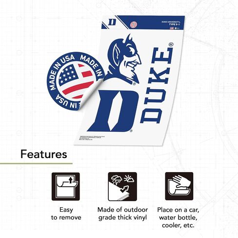 Desert Cactus Duke University Blue Devils Sticker Cooler Vinyl Decals Laptop Water Bottle Car Scrapbook T5 (Type 5-1) in Saudi Arabia