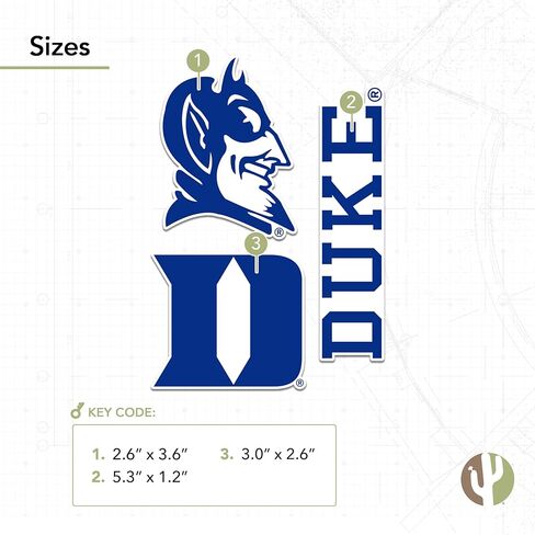 Desert Cactus Duke University Blue Devils Sticker Cooler Vinyl Decals Laptop Water Bottle Car Scrapbook T5 (Type 5-1) in Saudi Arabia