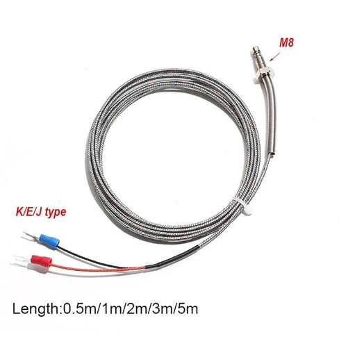 1Pcs K/E/J-Type PT100 Type M8*1.25 Screw Thermocouple WRNT-02 Probe Temperature Sensor for Industrial Controller in Kuwait
