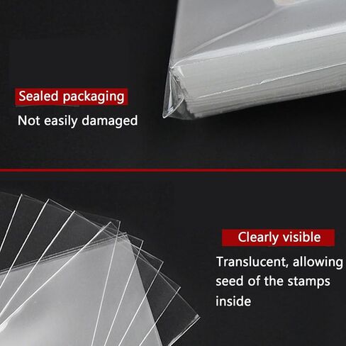 أكياس حماية الطوابع MSJ OPP 8 نماذج، كل منها 100 قطعة، إجمالي 800 قطعة، تخزين الطوابع الشفافة ومستلزمات جمع الطوابع in Kuwait