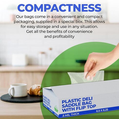 2000 حقيبة سرج مقاس 6.5 بوصة × 6.25 بوصة - أكياس سرج من البلاستيك الشفاف Deli Flip Top Sandwich Saddle - أجزاء مثالية من Deli Food Service غلاف بلاستيكي - تغليف المواد الغذائية التجارية أغلفة الساندويتشات لوازم المطاعم in Kuwait