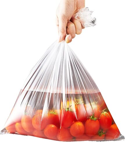 أكياس إنتاج بلاستيكية مقاس 12 × 16 على لفة - أكياس بلاستيكية شفافة للأغذية والخضروات والفواكه والخبز وأكياس الحيوانات الأليفة والبقالة - 350 كيسًا/لفة (لفة واحدة) in Kuwait