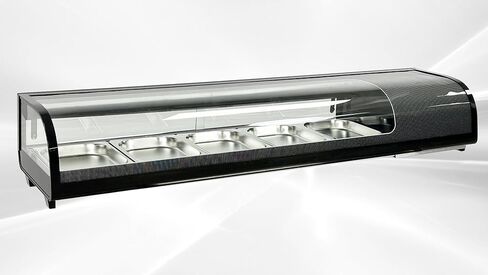 المبردة السوشي عرض برودة حالة كونترتوب اللون الأسود 5 عموم الثلاجة التجارية؛ إضاءة LED؛ 72 بوصة NSF ETL -RTS-132B in Kuwait