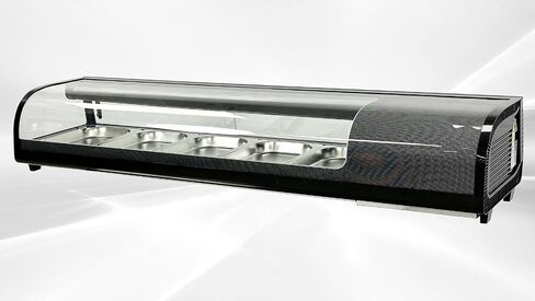 المبردة السوشي عرض برودة حالة كونترتوب اللون الأسود 5 عموم الثلاجة التجارية؛ إضاءة LED؛ 72 بوصة NSF ETL -RTS-132B in Kuwait