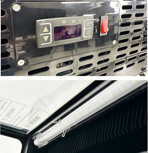 المبردة السوشي عرض برودة حالة كونترتوب اللون الأسود 5 عموم الثلاجة التجارية؛ إضاءة LED؛ 72 بوصة NSF ETL -RTS-132B in Kuwait