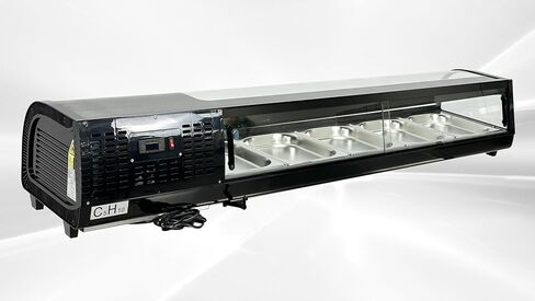 المبردة السوشي عرض برودة حالة كونترتوب اللون الأسود 5 عموم الثلاجة التجارية؛ إضاءة LED؛ 72 بوصة NSF ETL -RTS-132B in Kuwait