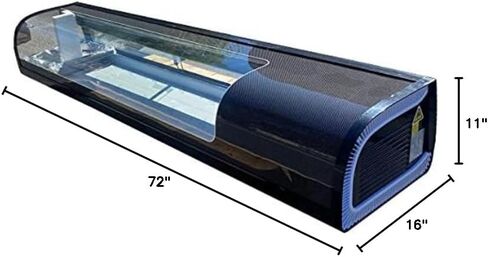 المبردة السوشي عرض برودة حالة كونترتوب اللون الأسود 5 عموم الثلاجة التجارية؛ إضاءة LED؛ 72 بوصة NSF ETL -RTS-132B in Kuwait