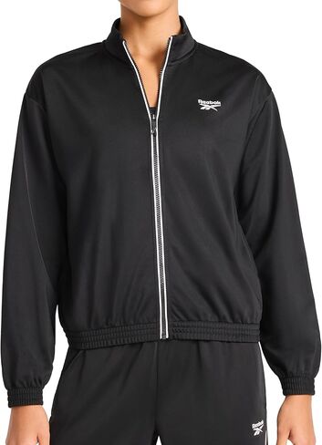 Reebok Women's Id Bb Tricot Zip-up, Standard Fit, Midweight Poly Tricot Fleece Fabric in Saudi Arabia