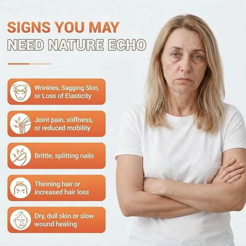 مسحوق ببتيدات الكولاجين المتحلل من Nature Echo®، مسحوق ببتيدات الكولاجين المتعدد مع البيوتين وحمض الهيالورونيك - 11 في 1 كولاجين للنساء، مزيج تجميل للبشرة والشعر والأظافر والمفاصل in Kuwait