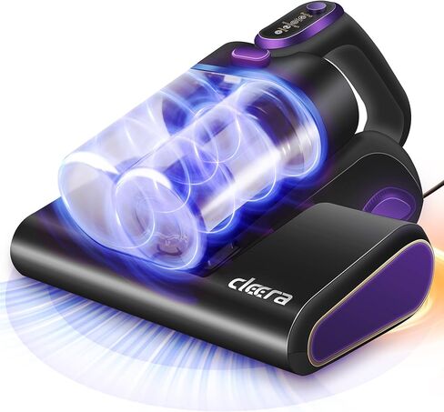 مكنسة كهربائية للمرتبة 4 في 1، مكنسة كهربائية للسرير بقدرة 600 وات 16 كيلو باسكال مع ضوء UV-C بطول 253.7 نانومتر، وحرارة 140 درجة فهرنهايت، وفلتر بالموجات فوق الصوتية وفلتر HEPA، ومنظف عميق سلكي للمراتب والأريكة وسرير الأطفال وشعر الحيوانات الأليفة in Kuwait