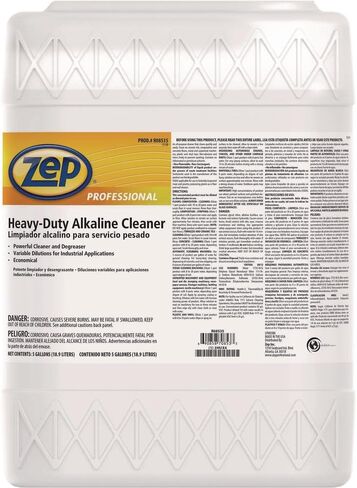 منظف ​​قلوي احترافي عالي التحمل من زيب - 5 جالون (لكل واحدة) - 1041569 - منظف ومزيل شحوم قوي متعدد الأغراض، غير كاشط ولا يترك بقعًا، والمواد الخافضة للتوتر قابلة للتحلل البيولوجي in Kuwait