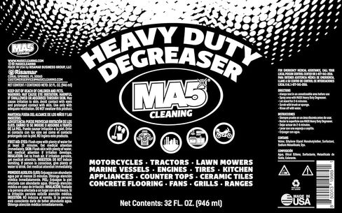MA5x Heavy Duty Degreaser Cleaner | Indoor and Outdoor Formula | Commercial, Residential, Kitchen, Automotive and Equipment Degreaser and Cleaner | 32oz Spray Bottle | Pack of 2 in Kuwait
