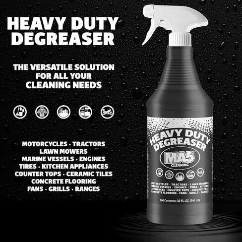 MA5x Heavy Duty Degreaser Cleaner | Indoor and Outdoor Formula | Commercial, Residential, Kitchen, Automotive and Equipment Degreaser and Cleaner | 32oz Spray Bottle | Pack of 2 in Kuwait