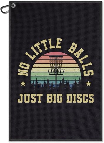 DYJYBMY Just Big Discs Retro Printed Golf Towel with Clip, Funny Golf Towels for Disc Cleanup, Retirement Gifts for Golfer Dad Grandpa, Retro Birthday Thank You Gifts for Golfing Lover Family Friend in Saudi Arabia