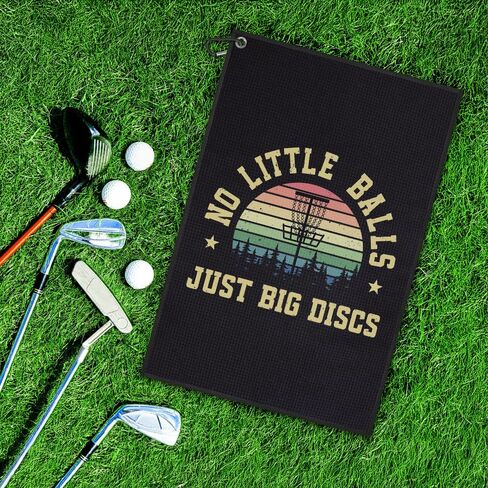 DYJYBMY Just Big Discs Retro Printed Golf Towel with Clip, Funny Golf Towels for Disc Cleanup, Retirement Gifts for Golfer Dad Grandpa, Retro Birthday Thank You Gifts for Golfing Lover Family Friend in Saudi Arabia