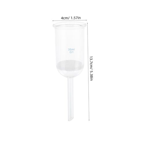 Luxshiny Acid Resistant Glass Sand Core Laboratory Funnel for Chemical Research Reusable Filtering Funnel with Smooth Edges and Multi-Functional Use in Saudi Arabia