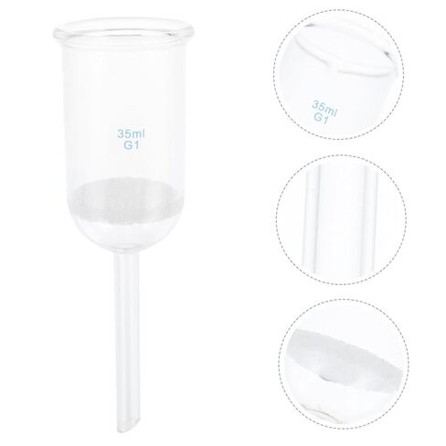 Luxshiny Acid Resistant Glass Sand Core Laboratory Funnel for Chemical Research Reusable Filtering Funnel with Smooth Edges and Multi-Functional Use in Saudi Arabia
