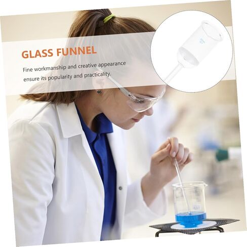 SEWACC Acid Resistant Glass Filtering Funnel Sand Center Chemical Borosilicate for Scientific Research Pharmaceutical and Educational Experiments in Saudi Arabia