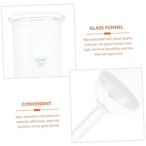 SEWACC Acid Resistant Glass Filtering Funnel Sand Center Chemical Borosilicate for Scientific Research Pharmaceutical and Educational Experiments in Saudi Arabia