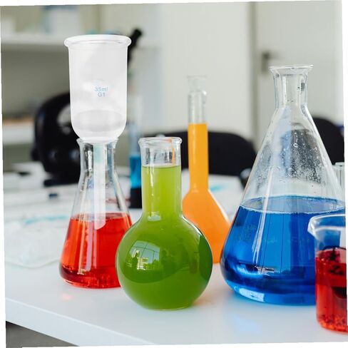 Garneck Acid-Resistant Glassware Funnel with Sand Core for Laboratory Use Chemical-Resistant Filtering Equipment Reusable and Heat-Resistant Lab Funnel for Precise Experiments in Saudi Arabia