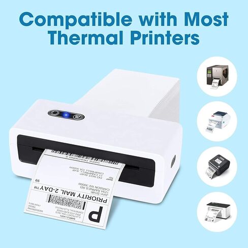 Pami 4x6 Direct Thermal Shipping Labels, 4,000 Fanfold Labels (8 Packs of 500), Strong Adhesive, Waterproof/Oil-Proof/Scratch-Resistant, Jam-Free – Compatible with Rollo, Zebra, Munbyn, POLONO in Saudi Arabia