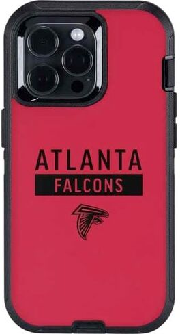 غلاف هاتف Skinit متوافق مع OtterBox Defender iPhone 13 Pro Max - تصميم سلسلة الأداء NFL Atlanta Falcons Red المرخص رسميًا in Saudi Arabia