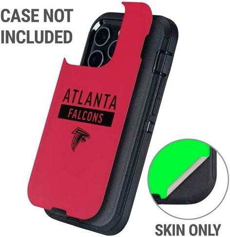 غلاف هاتف Skinit متوافق مع OtterBox Defender iPhone 13 Pro Max - تصميم سلسلة الأداء NFL Atlanta Falcons Red المرخص رسميًا in Saudi Arabia