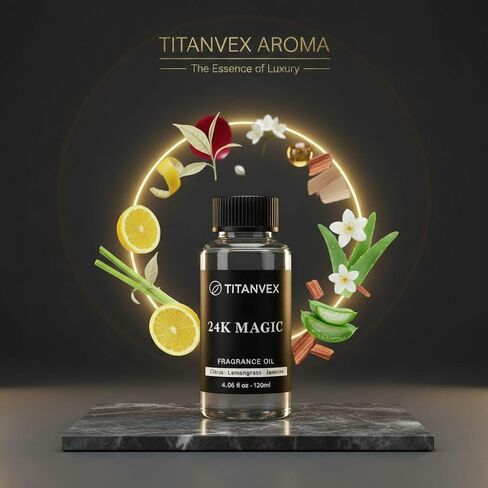 24K Magic Hotel Collection Diffuser Oil - Waterless Diffuser Oil Refill for Cold Air Use - Hotel Diffuser Oil Fragrance - Vegan and Safe Formula– 4oz in Saudi Arabia