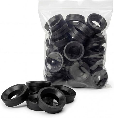 50 حزمة خرطوم هواء أسود من المطاط الطبيعي مقاس 1-5/16 بوصة OD للاستخدام مع مقاسات 3/8 بوصة إلى 1 بوصة 2 وصلات سريعة وأطراف خرطوم in Kuwait