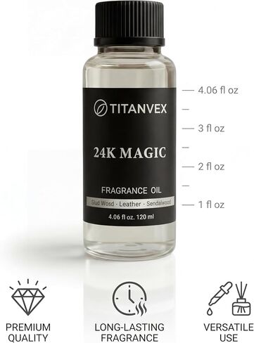 24K Magic Hotel Collection Diffuser Oil - Waterless Diffuser Oil Refill for Cold Air Use - Hotel Diffuser Oil Fragrance - Vegan and Safe Formula– 4oz in Saudi Arabia