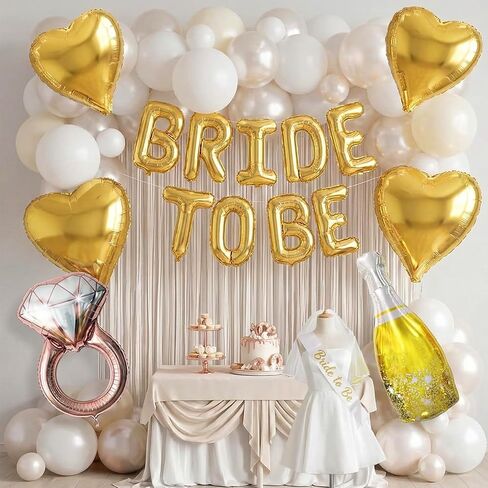 كلاسيكي بيرل أبيض الزفاف الزفاف الحفل ديكورات البالونات البيضاء البيضاء الزفاف حجاب العروس لتكون البالونات وشاح مع حلقة الماس الشمبانيا بالونات الزفاف الحجاب لاستلوازات الحفلات العازبة in Kuwait