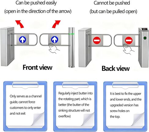 بوابة الأمان المتأرجحة - بوابة الإغلاق الذاتي المحملة بنابض لمحلات السوبر ماركت والمكتبات ومتاجر البيع بالتجزئة - حل وصول آمن متين وسهل التركيب للمناطق ذات حركة المرور العالية in Kuwait