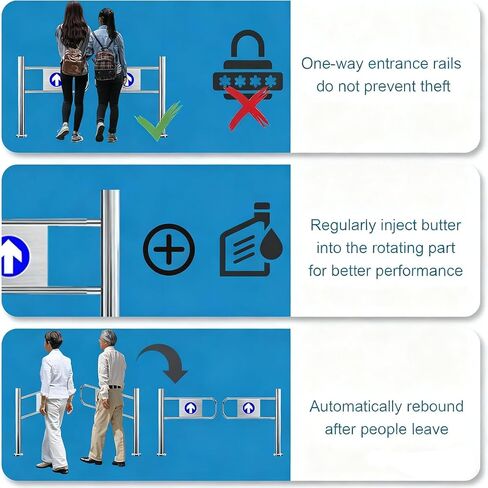 بوابة الأمان المتأرجحة - بوابة الإغلاق الذاتي المحملة بنابض لمحلات السوبر ماركت والمكتبات ومتاجر البيع بالتجزئة - حل وصول آمن متين وسهل التركيب للمناطق ذات حركة المرور العالية in Kuwait