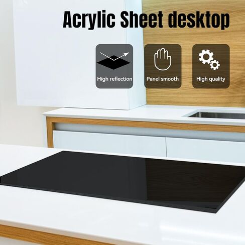3 Pack Black Acrylic Sheet 12 x 16×0.11 inch 1/8 Thick Plexiglass Sheets Glossy Acrylic Sheet Plastic Panels for Sign, DIY, Weddings, Art and More in Saudi Arabia