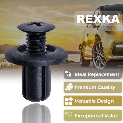 200pcs Bumper Retainer Clips Body Trim Clips, c20 Universal Plastic Rivet Fasteners Push-in Retainer Kit, Push-in Screw Fender Panel Clips Auto Parts 9.5x12.8x8mm in Saudi Arabia