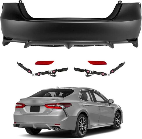 Camry SE Front Bumper Cover Kit Replacement For 2018 2019 2020 To-yo-ta Camry 2.5L 3.5L SE XSE ONLY. W/Upper and Lower Grille, W/Fog Light Cover, W/O parking sensor hole in Saudi Arabia